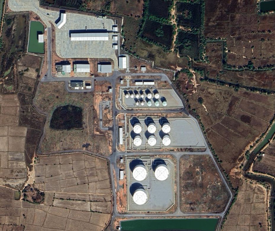 中国石油管道局承建的泰国东北部成品油管道项目孔敬府末站罐区终端(2025.1.19)